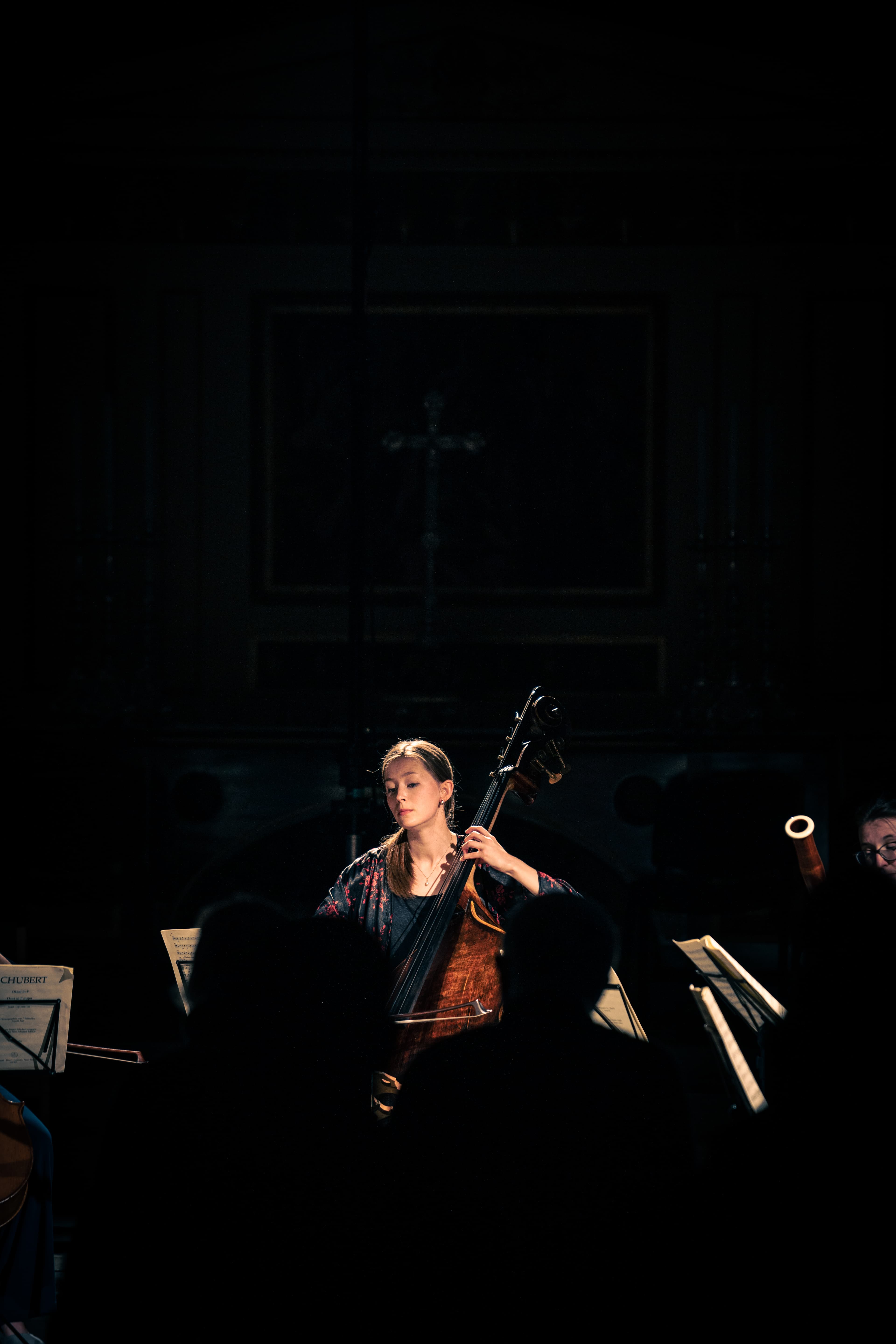 Double bassist Marianne Schofield